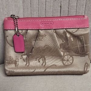 Coach Pink and Brown Wristlet